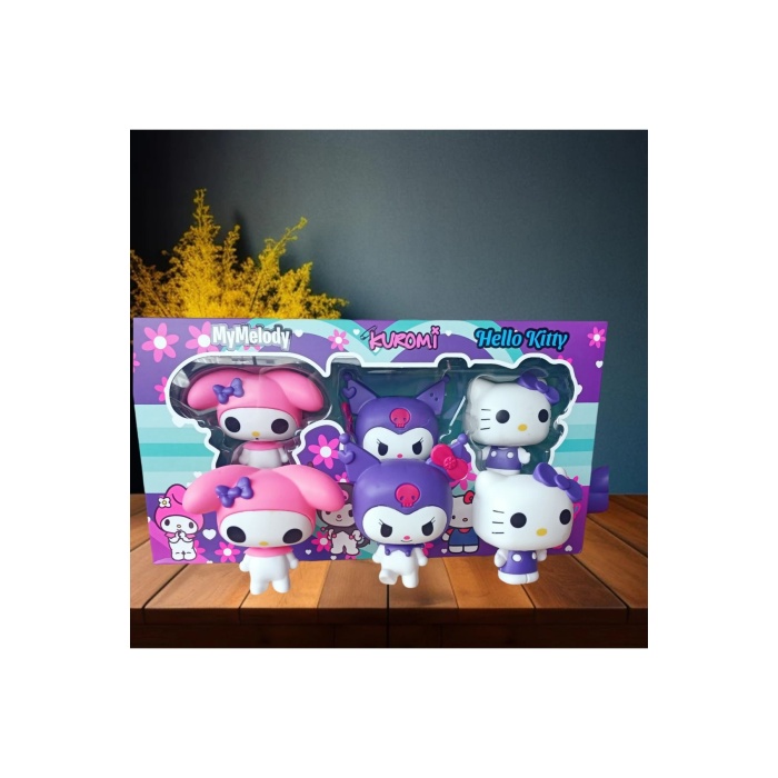 Hello kitty, my melody, kuromi 3lü  kaliteli figür