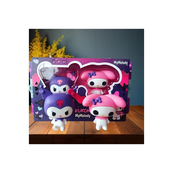 my melody, kuromi 2 li kaliteli figür
