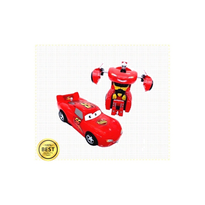Tek Tuşla Robota Dönüşen Cars Şimşek Mcqueen Çek Bırak Araba Kız Cocuk Erkek Cocuk Oyuncak Egitici