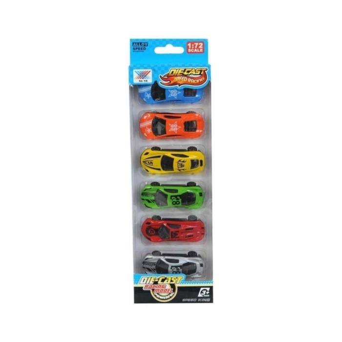 Kızılkaya 6 lı Araba Seti Oyuncak Araba Koleksiyonu Die-Cast 1:72 Ölçek K101A31 GKO