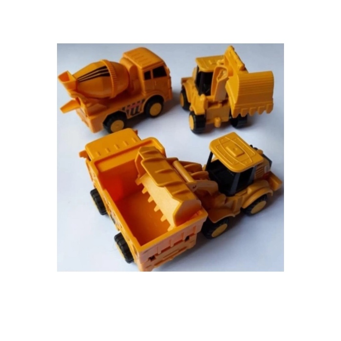 Dozer Kepçe Excavator 4 Adet Kırılmaz Sağlam Oyuncaklar Hareketli Bölümler Kamyon Mikser