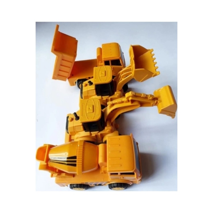 Dozer Kepçe Excavator 4 Adet Kırılmaz Sağlam Oyuncaklar Hareketli Bölümler Kamyon Mikser