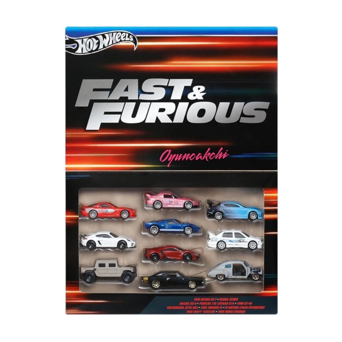 hızlı ve öfkeli Hot Wheels Yeni Seri 10lu araç seti fast & furious orijinal Lisanslı