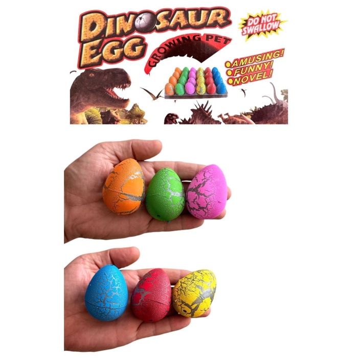 6 Adet Islanınca Çatlayıp Büyüyen Dinazor Yumurtası Oyuncak Dinozor Yumurtası