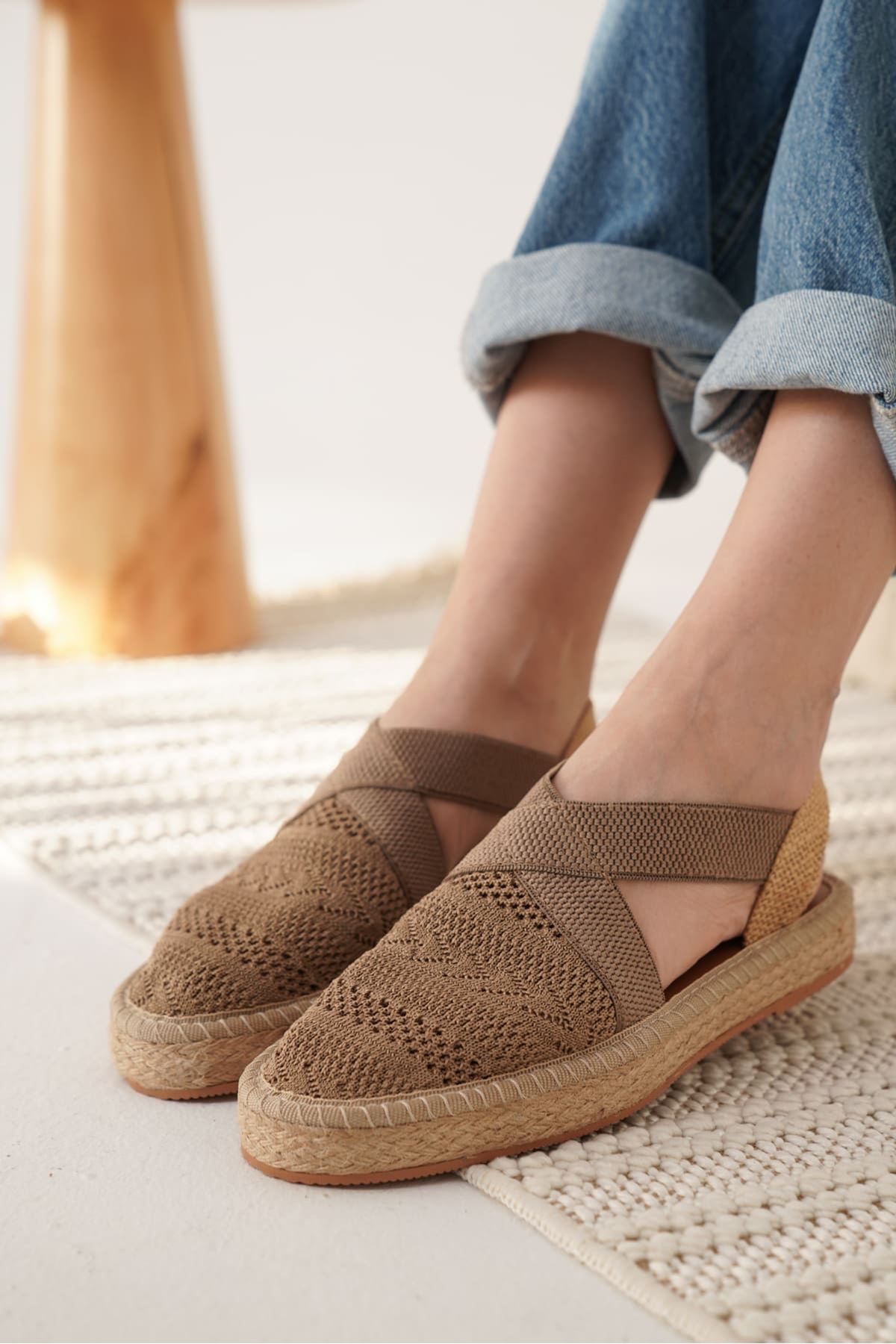 Kadın Vizon Espadril Ayakkabı TR19MY01D