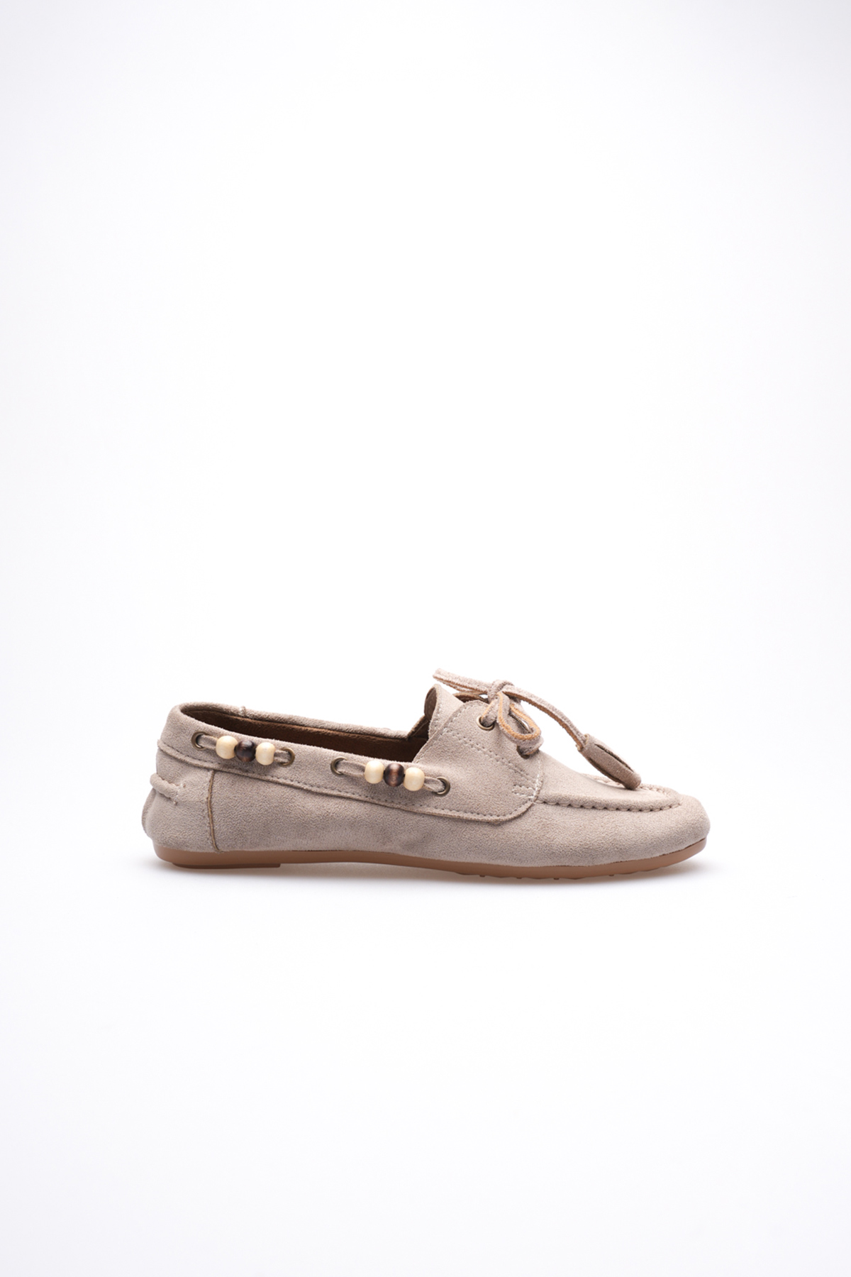 Kadın Vizon Boncuklu Günlük Süet Ayakkabı TR27MS07D