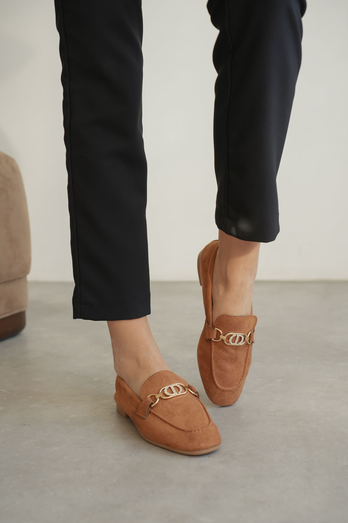 Kadın Süet Taba Günlük Ayakkabı TR27MS01C