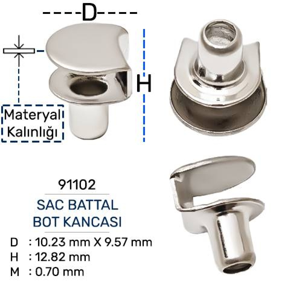 Sac Battal Bot Kancaları - 1.000 adet