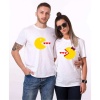 Tshirthane Pacman Kalp Sevgili Kombinleri Tshirt Kombini