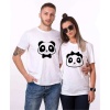 Tshirthane Panda Kurdele Papyon Sevgili Kombinleri Tshirt Kombini