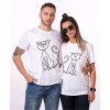 Tshirthane Cats Love Sevgili Kombinleri Tshirt Kombini