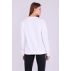 Beyaz Basic Kadın 2 iplik Sweatshirt