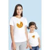 Pizza ve Dilimi Anne Kız & Oğul tişört (TEK ÜRÜN FİYATIDIR KOMBİN YAPMAK İÇİN 2 ADET SEPETE EKLEYİNİ