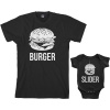 Baba Oğul Zıbın Burger Slider Tshirt (Tek Ürün Fiyatıdır Kombin Yapmak için 2 Adet Sepete Ekleyiniz)