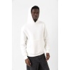 Beyaz Basic Oversize Erkek Kapüşonlu Hoodie 3 iplik Sweatshirt