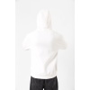 Beyaz Basic Oversize Erkek Kapüşonlu Hoodie 3 iplik Sweatshirt