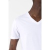 Chicago Fire Logo Beyaz Erkek V yaka Tshirt