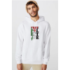 Free Palestine Beyaz Erkek 3ip Kapşonlu  Sweatshirt