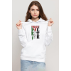 Free Palestine Beyaz Kadın 3ip Kapşonlu Sweatshirt