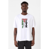 Free Palestine Beyaz Erkek Oversize Tshirt