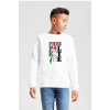 Free Palestine Beyaz Çocuk 2ip Sweatshirt
