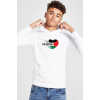 Heart Palestine Flag Beyaz Çocuk 3ip Kapşonlu  Sweatshirt