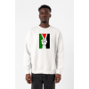 Free Hand Palestine Flag Beyaz Erkek 2ip Sweatshirt