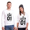 Tshirthane King Queen 01 Sevgili Kombinleri Sweatshirt Kombini