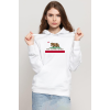 Fallout New California Republic Flag Beyaz Kadın 3ip Kapşonlu Sweatshirt