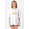 Fallout Nukacola Quantum Beyaz Kadın Oversize Tshirt