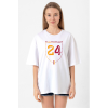 24 Şampiyonluk Beyaz Kadın Oversize Tshirt