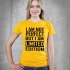 Limited Edition Baskılı Dar Kesim Kadın Sarı t-shirt