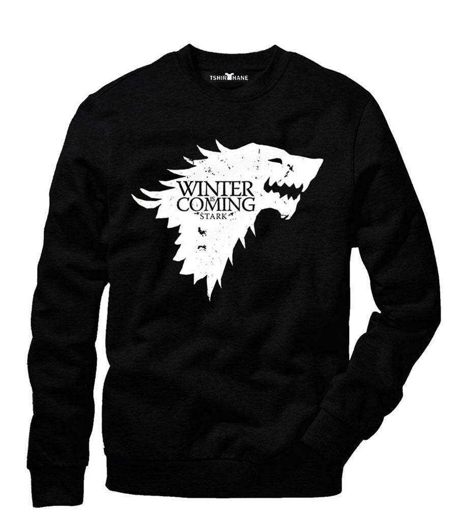 Tshirthane Game of Thrones Stark Erkek Uzun Kollu Bisiklet Yaka S