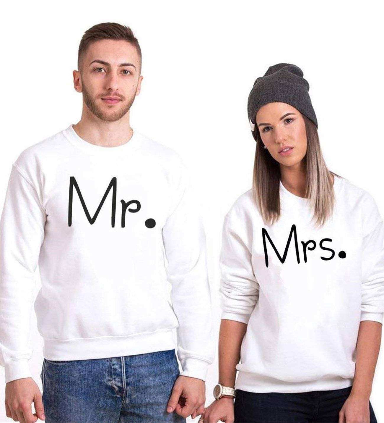 Tshirthane Mr. Mrs. 16  Sevgili Kombinleri Sweatshirt Kombini