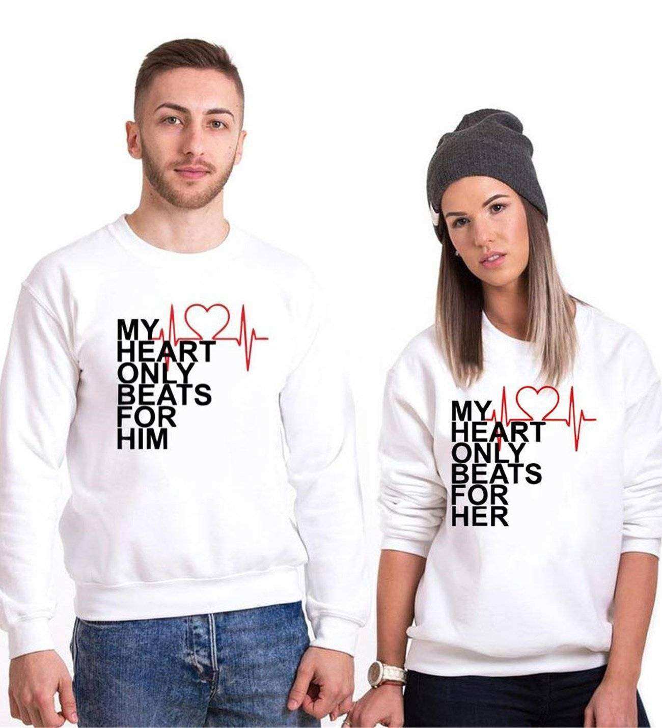 Tshirthane My Heart  Sevgili Kombinleri Sweatshirt Kombini