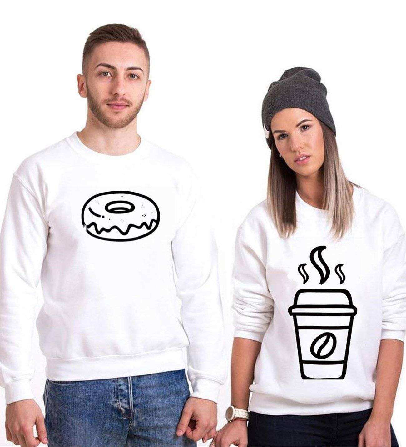 Tshirthane Tatlı Kahve Sevgili Kombinleri Sweatshirt Kombini