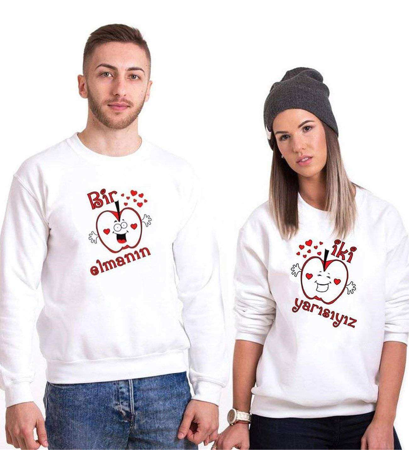 Tshirthane Bir Elmanın İki Yarı Sevgili Kombinleri Sweatshirt Kombini