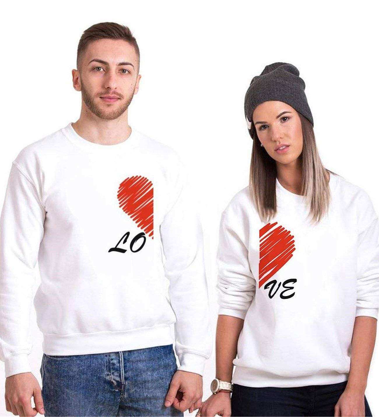 Tshirthane Lo Ve Çizgi Sevgili Kombinleri Sweatshirt Kombini