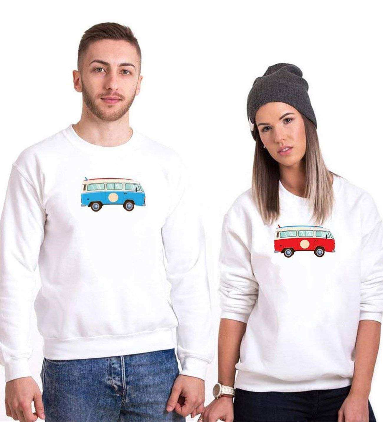 Tshirthane Minibüs T1 Sevgili Kombinleri Sweatshirt Kombini