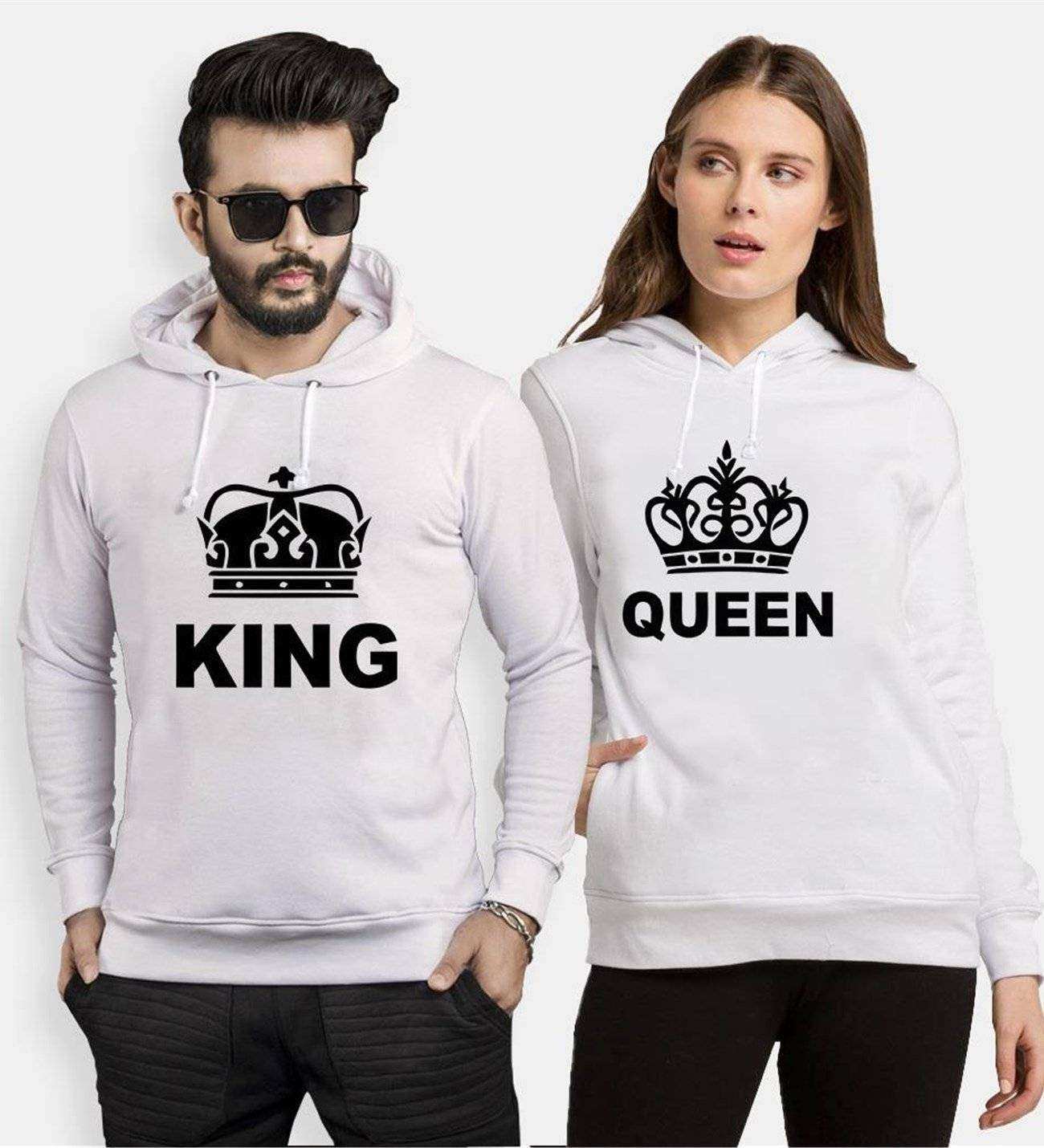 Tshirthane King Queen Sevgili Kombinleri Kapüşonlu Kombini