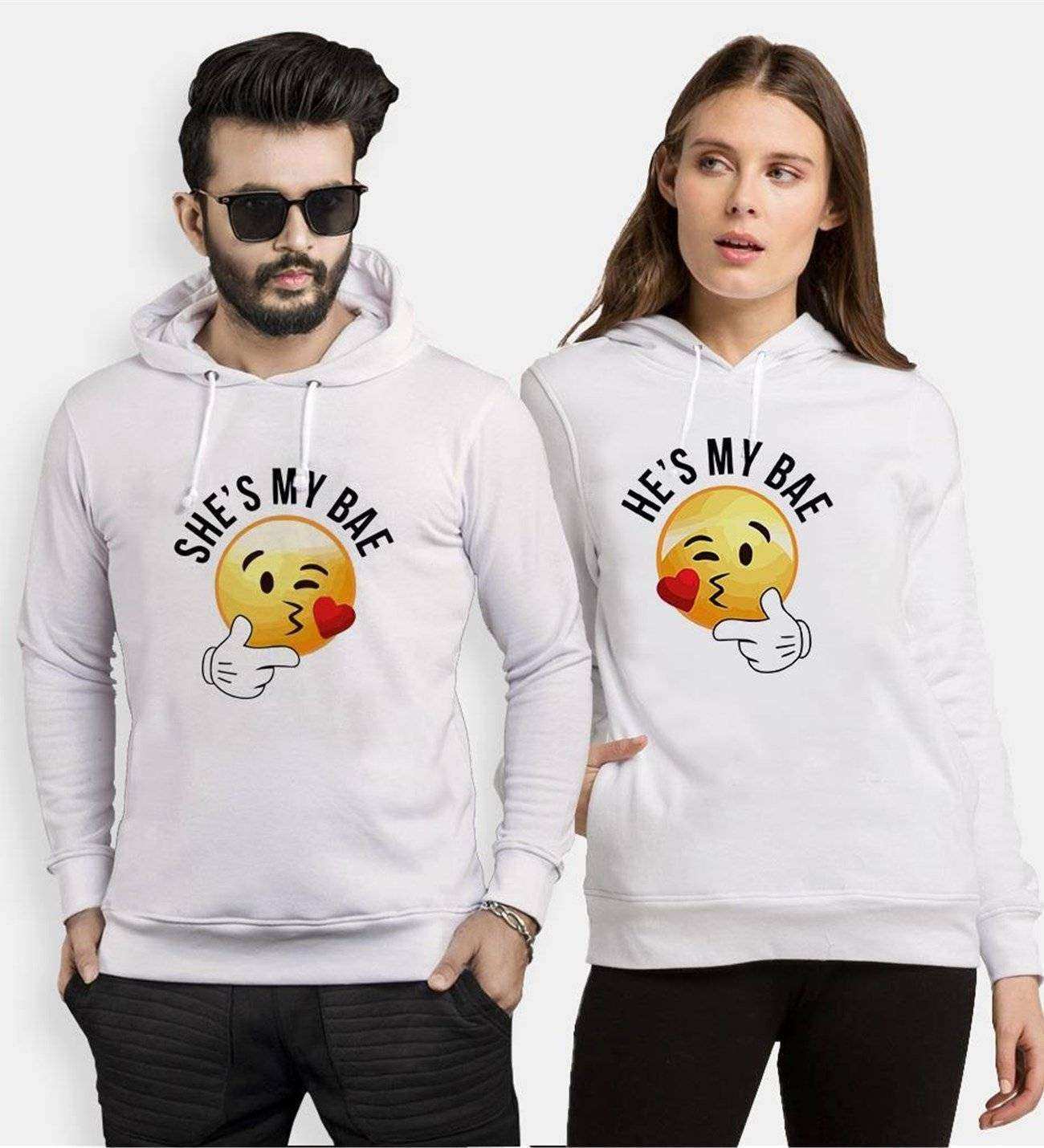 Tshirthane My Bae Smile Sevgili Kombinleri Kapüşonlu Kombini