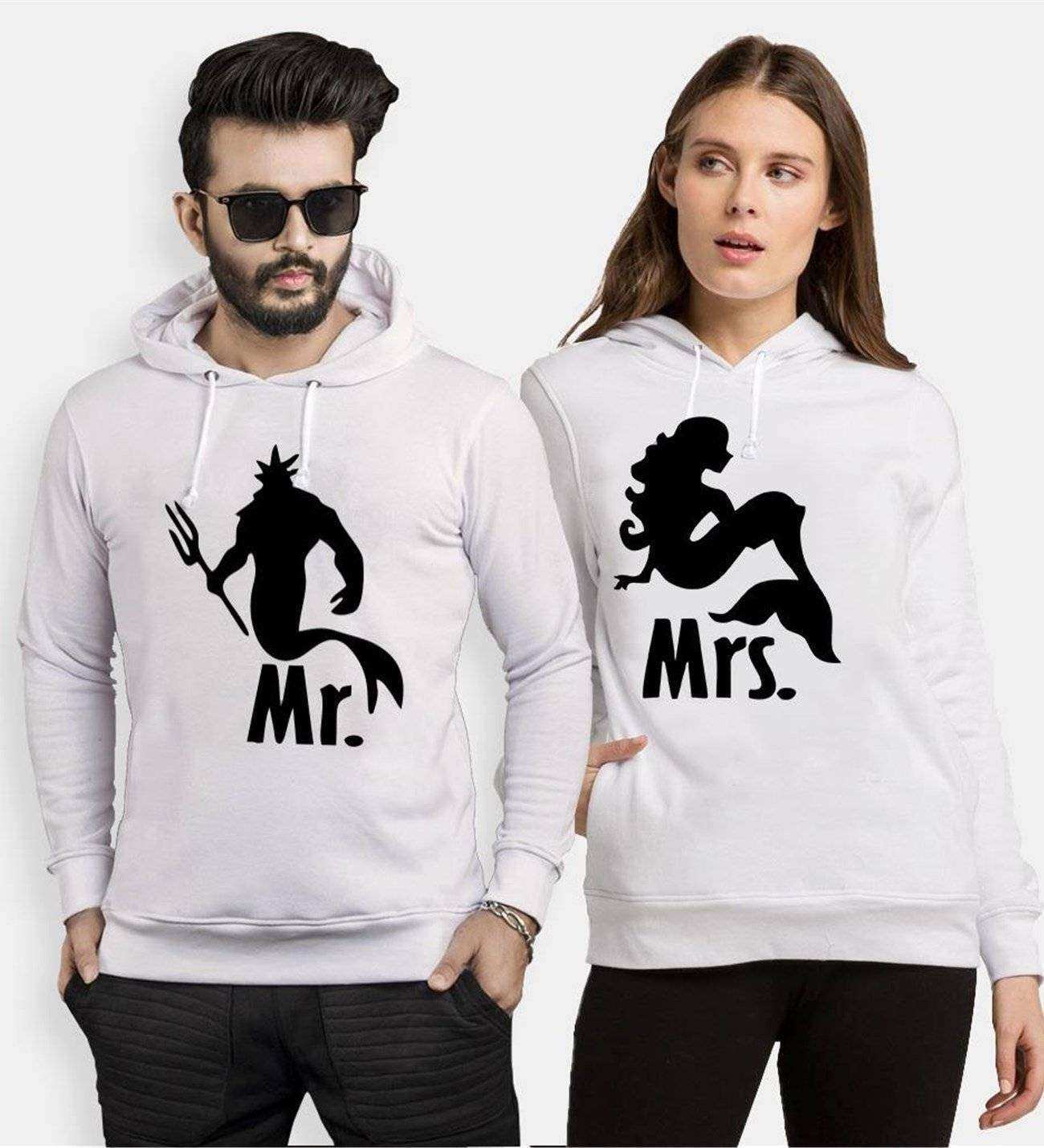 Tshirthane Mr. Mrs. Poseidon  Sevgili Kombinleri Kapüşonlu Kombini