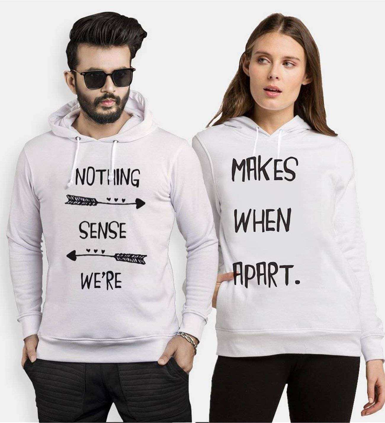 Tshirthane Nothing Makes Sense Sevgili Kombinleri Kapüşonlu Kombini