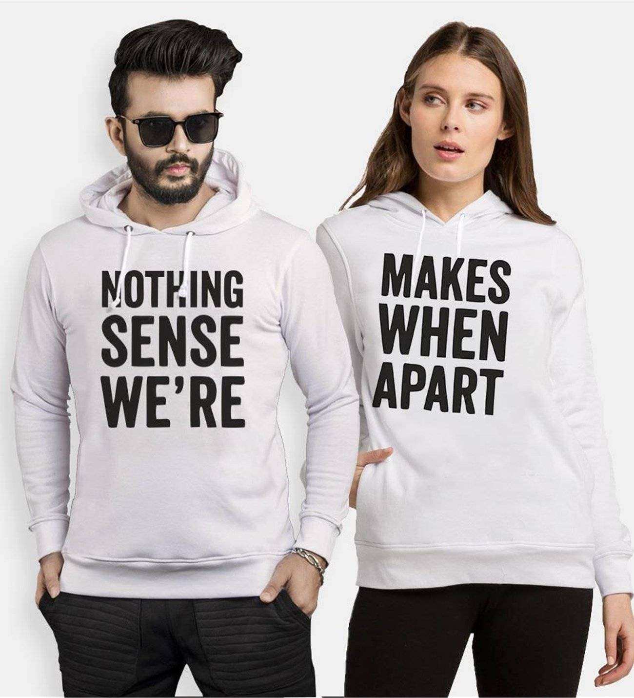 Tshirthane Nothing Sense Were  Sevgili Kombinleri Kapüşonlu Kombini