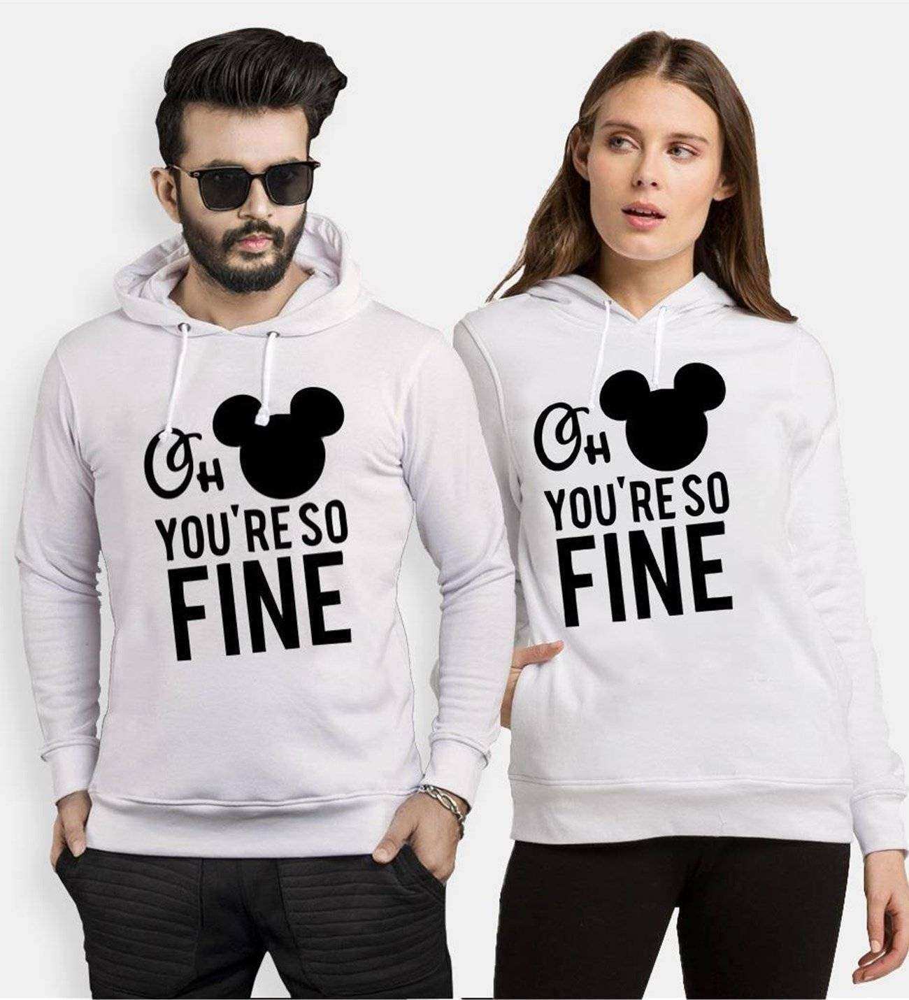 Tshirthane Oh Youre So Fine Sevgili Kombinleri Kapüşonlu Kombini