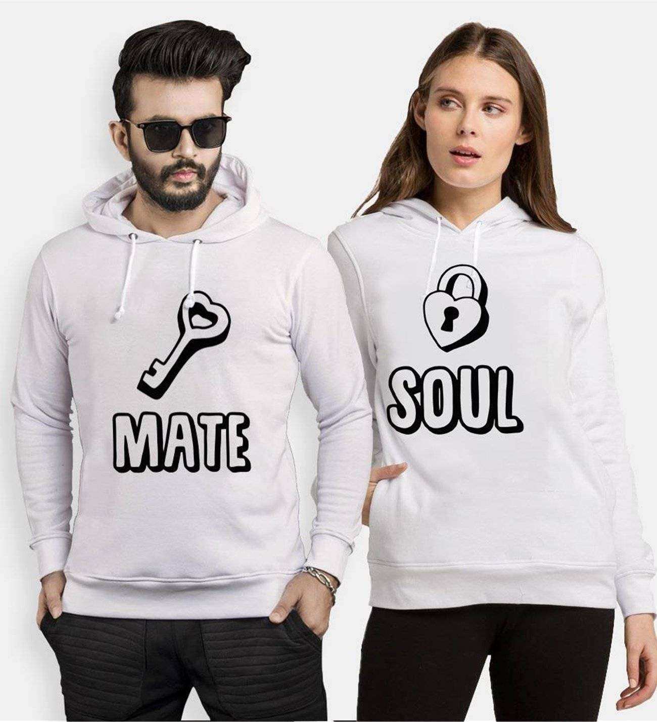 Tshirthane Soul Mate Anahtar Sevgili Kombinleri Kapüşonlu Kombini