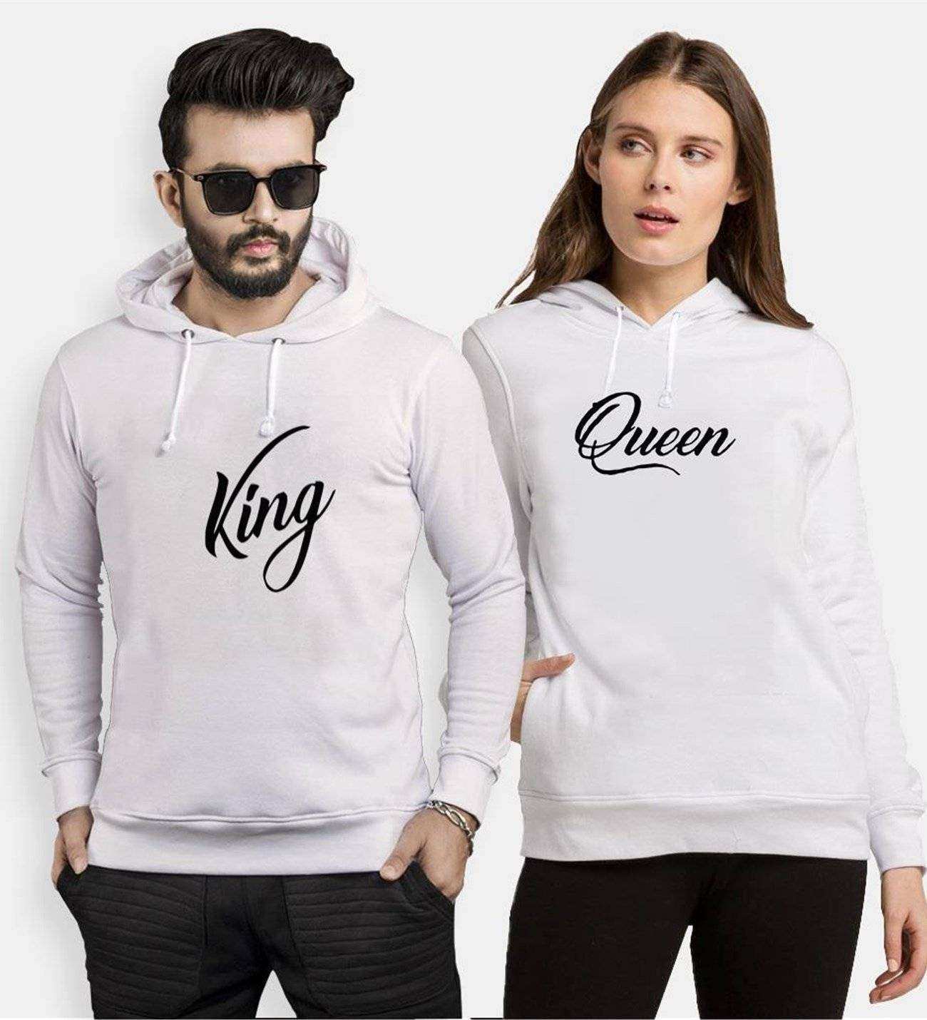 Tshirthane The King Queen Sevgili Kombinleri Kapüşonlu Kombini