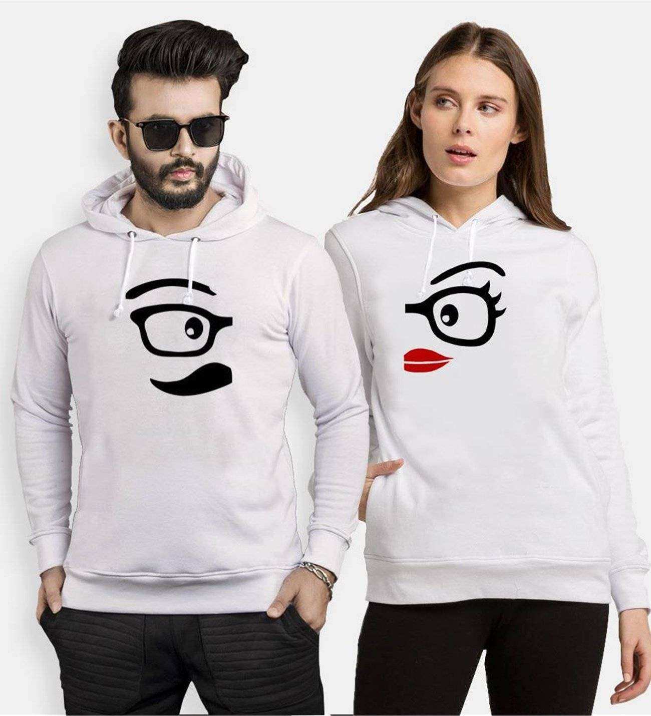 Tshirthane Glasses Gözlük Sevgili Kombinleri Kapüşonlu Kombini