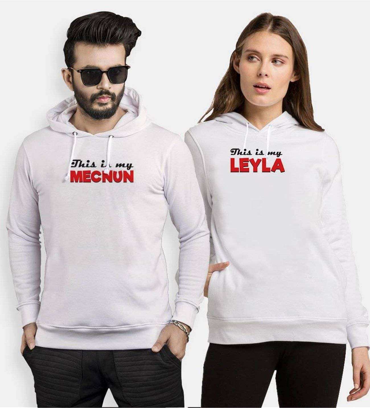 Tshirthane Leyla Mecnun Erkek Sevgili Kombinleri Kapüşonlu Kombini