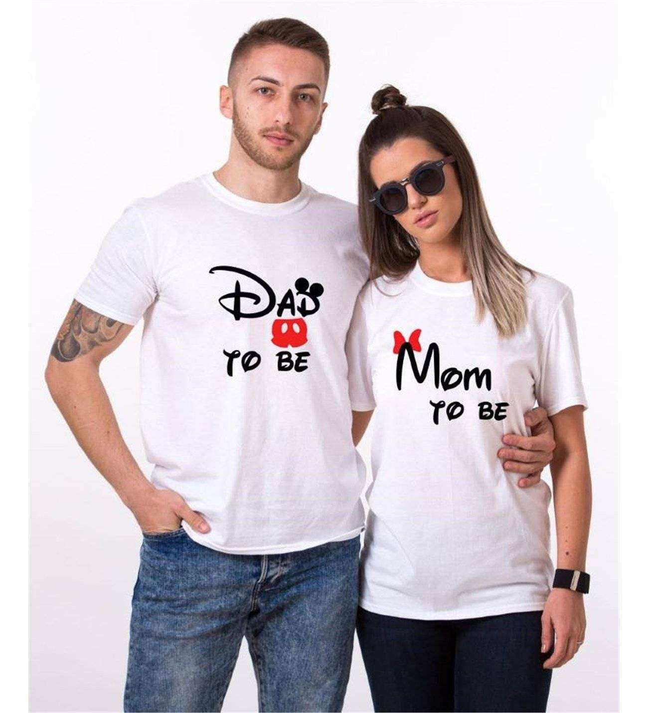 Tshirthane Dad Mom To Be Sevgili Kombinleri Tshirt Kombini